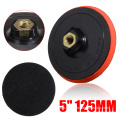 RED EVA COLOR 5 Inch/125MM  Rotary Backing Pad Sanding Pad M10 Thread Hook and Loop Come with Drill Adapter